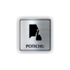 Cedule potichu gesto pst | Piktogram (čtverec)