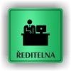 Cedule ředitelna – plast (piktogram)