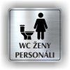 Cedule wc ženy personál – plast (piktogram)