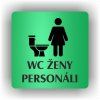 Cedule wc ženy personál – plast (piktogram)