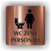 Cedule wc ženy personál – plast (piktogram)