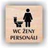 Cedule wc ženy personál – plast (piktogram)