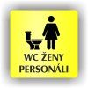 Cedule wc ženy personál – plast (piktogram)