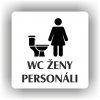 Cedule wc ženy personál – plast (piktogram)