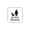 Cedule wc ženy personál | Piktogram (čtverec)