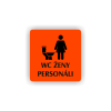 Cedule wc ženy personál | Piktogram (čtverec)