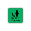 Cedule wc ženy personál | Piktogram (čtverec)