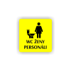 Cedule wc ženy personál | Piktogram (čtverec)