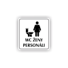 Cedule wc ženy personál | Piktogram (čtverec)