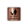 Cedule wc ženy personál | Piktogram (čtverec)