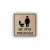 Cedule wc ženy personál | Piktogram (čtverec)