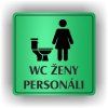 Cedule wc ženy personál – plast (piktogram)