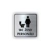 Cedule wc ženy personál | Piktogram (čtverec)