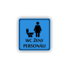 Cedule wc ženy personál | Piktogram (čtverec)