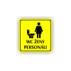 Cedule wc ženy personál | Piktogram (čtverec)