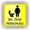 Cedule wc ženy personál – plast (piktogram)