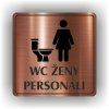 Cedule wc ženy personál – plast (piktogram)