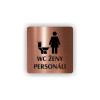 Cedule wc ženy personál | Piktogram (čtverec)