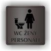 Cedule wc ženy personál – plast (piktogram)
