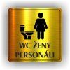 Cedule wc ženy personál – plast (piktogram)
