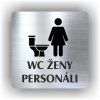 Cedule wc ženy personál – plast (piktogram)