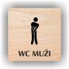Cedule wc muži – plast (piktogram)