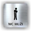 Cedule wc muži – plast (piktogram)
