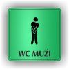 Cedule wc muži – plast (piktogram)