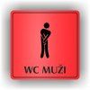 Cedule wc muži – plast (piktogram)