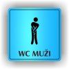 Cedule wc muži – plast (piktogram)
