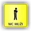 Cedule wc muži – plast (piktogram)