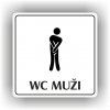 Cedule wc muži – plast (piktogram)