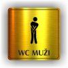 Cedule wc muži – plast (piktogram)