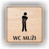 Cedule wc muži – plast (piktogram)