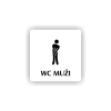 Cedule wc muži | Piktogram (čtverec)