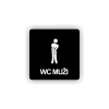 Cedule wc muži | Piktogram (čtverec)