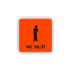 Cedule wc muži | Piktogram (čtverec)