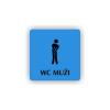 Cedule wc muži | Piktogram (čtverec)