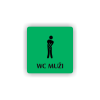 Cedule wc muži | Piktogram (čtverec)