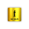 Cedule wc muži | Piktogram (čtverec)