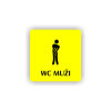 Cedule wc muži | Piktogram (čtverec)