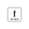Cedule wc muži | Piktogram (čtverec)