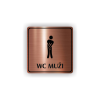 Cedule wc muži | Piktogram (čtverec)