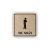 Cedule wc muži | Piktogram (čtverec)