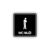 Cedule wc muži | Piktogram (čtverec)