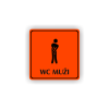Cedule wc muži | Piktogram (čtverec)