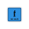 Cedule wc muži | Piktogram (čtverec)