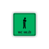 Cedule wc muži | Piktogram (čtverec)