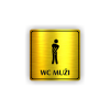 Cedule wc muži | Piktogram (čtverec)