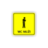 Cedule wc muži | Piktogram (čtverec)